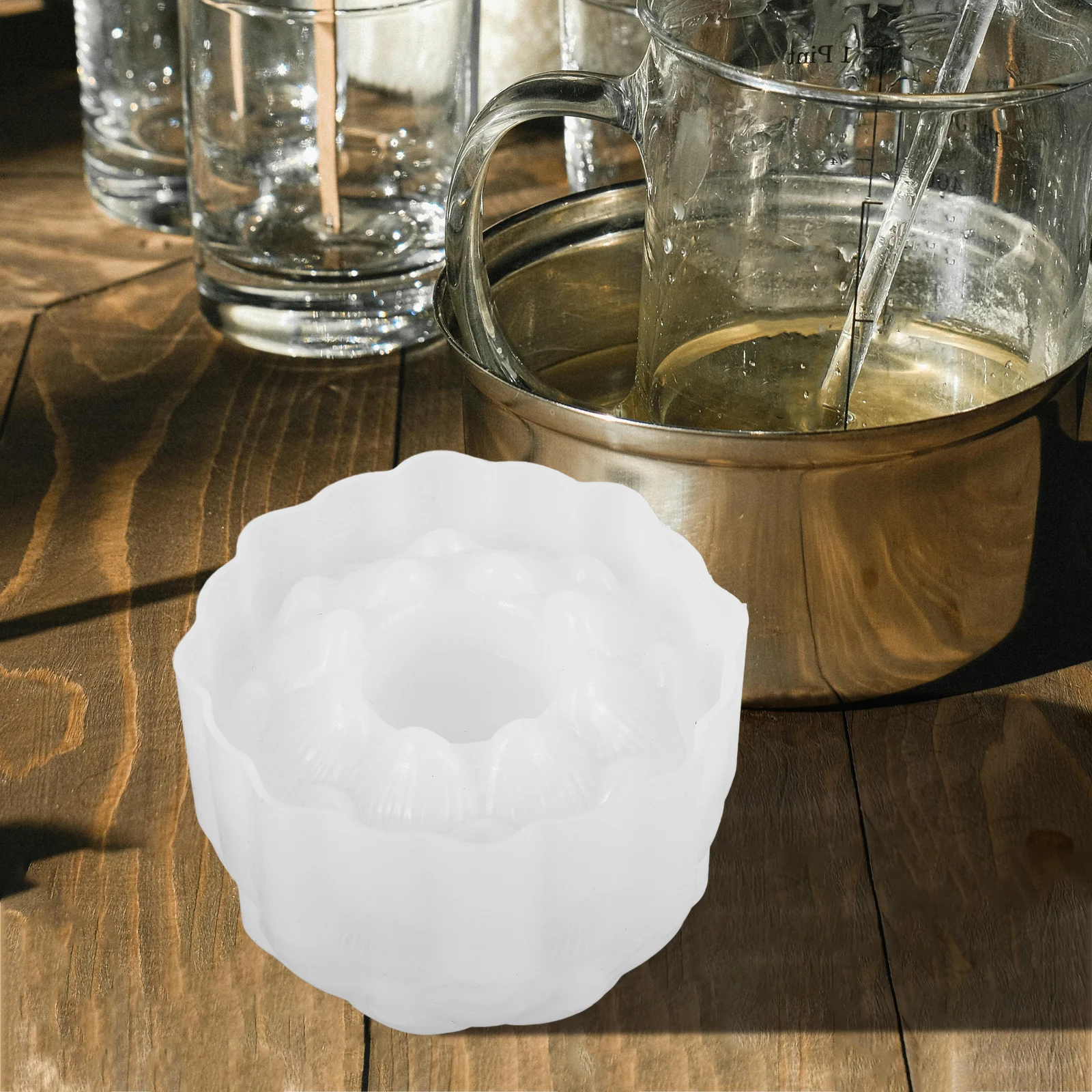 

Flower Bud C Holder Mold Holder Mold Silicone Non stick White Casting Molds For Resin Diy Crafts Home Decor Reusable