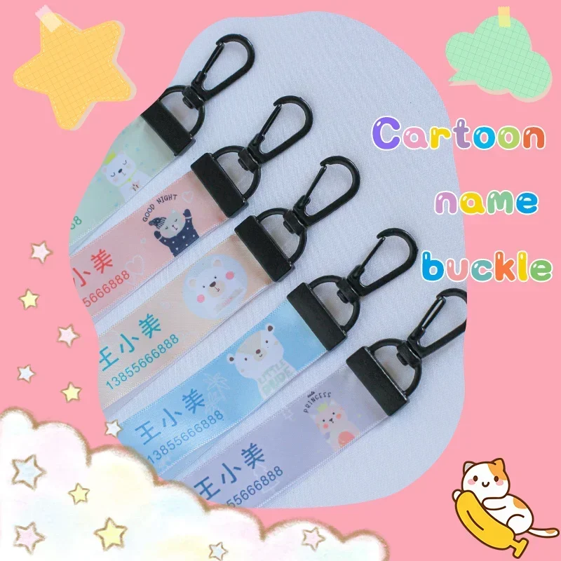 Personalized Name Badge Lanyard Name Tag Hooks Child ID Tags Backpack Daycare Labels for Backpacks Water Bottle School