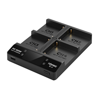Accsoon 100W 4 Channel NP-F NPF F970 Battery Fast Charger with Full Color LCD Display for Sony F550 F750 NP-F970 Batteries