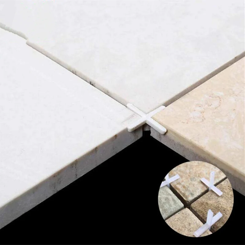 100pcs Plastic Cross Leveling System Tiles Clips Tile Spacer Plumbers Locator Construction Tools 1mm-10mm