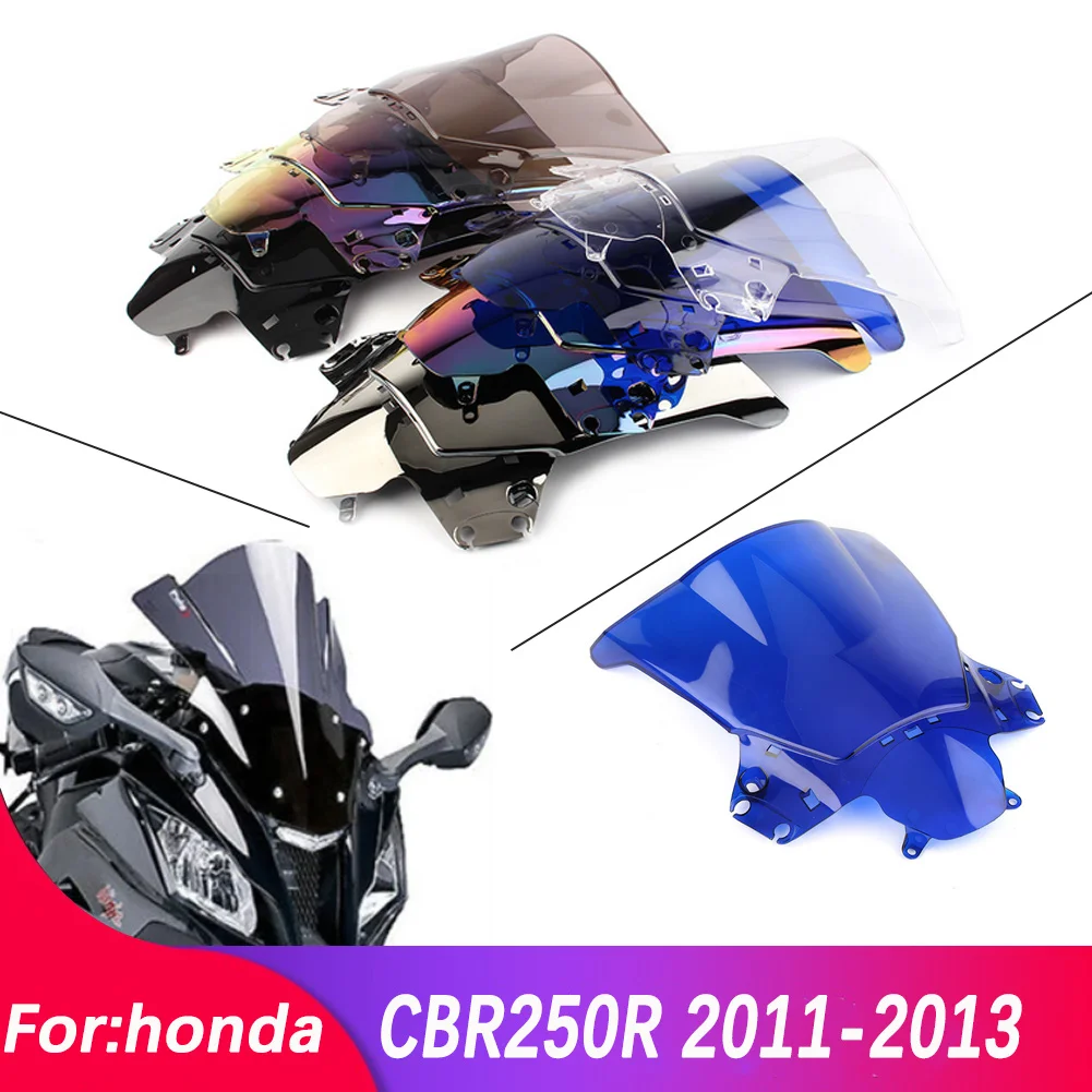 Windshield For Honda CBR250R CBR 250 R 250R MC41 2010-2015 Double Bubble WindScreen Motorcycle Accessories Fairing Deflector