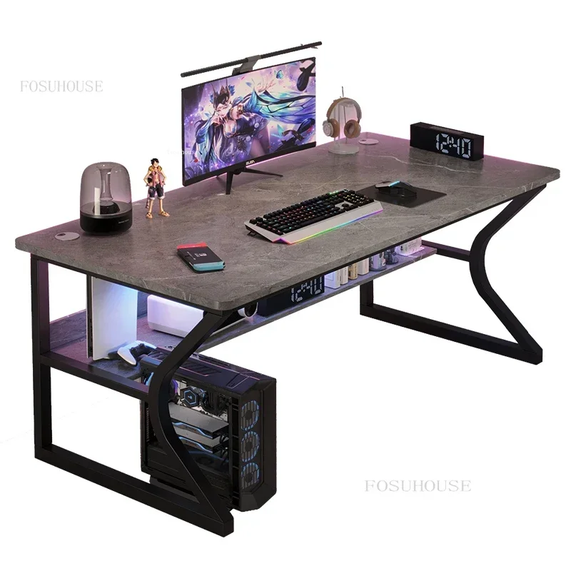 Simple Desktop Computer Desks Home Bedroom Workbench Gaming Tables Office Furniture Student Study Writing Desk and Chair Set DM