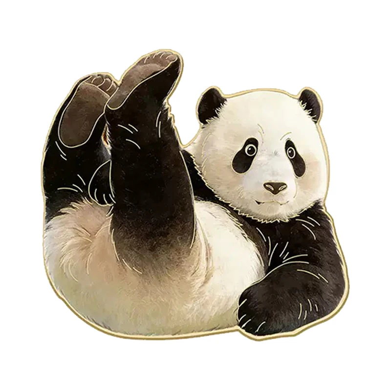 Cute Panda Pin 4-design Enamel Cartoon Animal Metal Pin For Backpack Clothes Lapel Badge Friends Gifts view 2