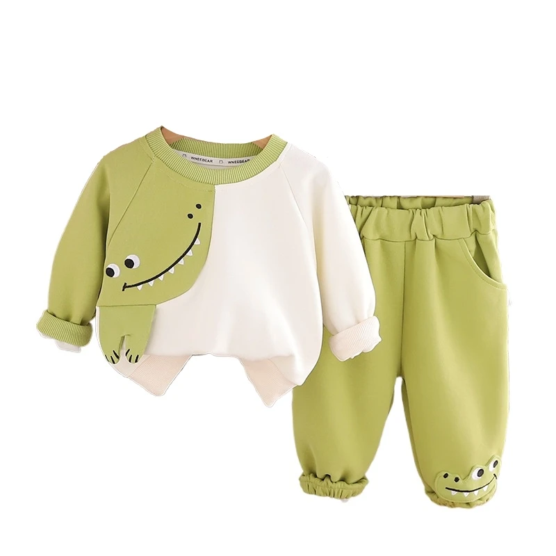 

Новый осенний комплект детской одежды: футболка и брюки для мальчиков, 2 предмета/набор, модная одежда для девочек, костюм для малышей, спортивные костюмы для младенцев