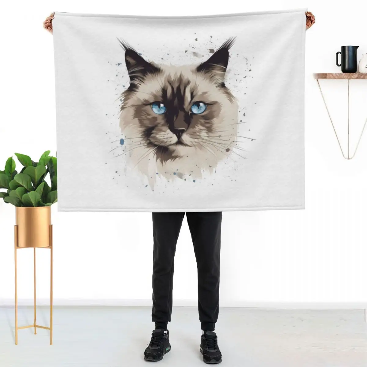 Ragdoll Cat Throw Blanket Sleeping Bag Luxury Throw Soft Beds For Sofa Thin Shaggy Soft Blankets