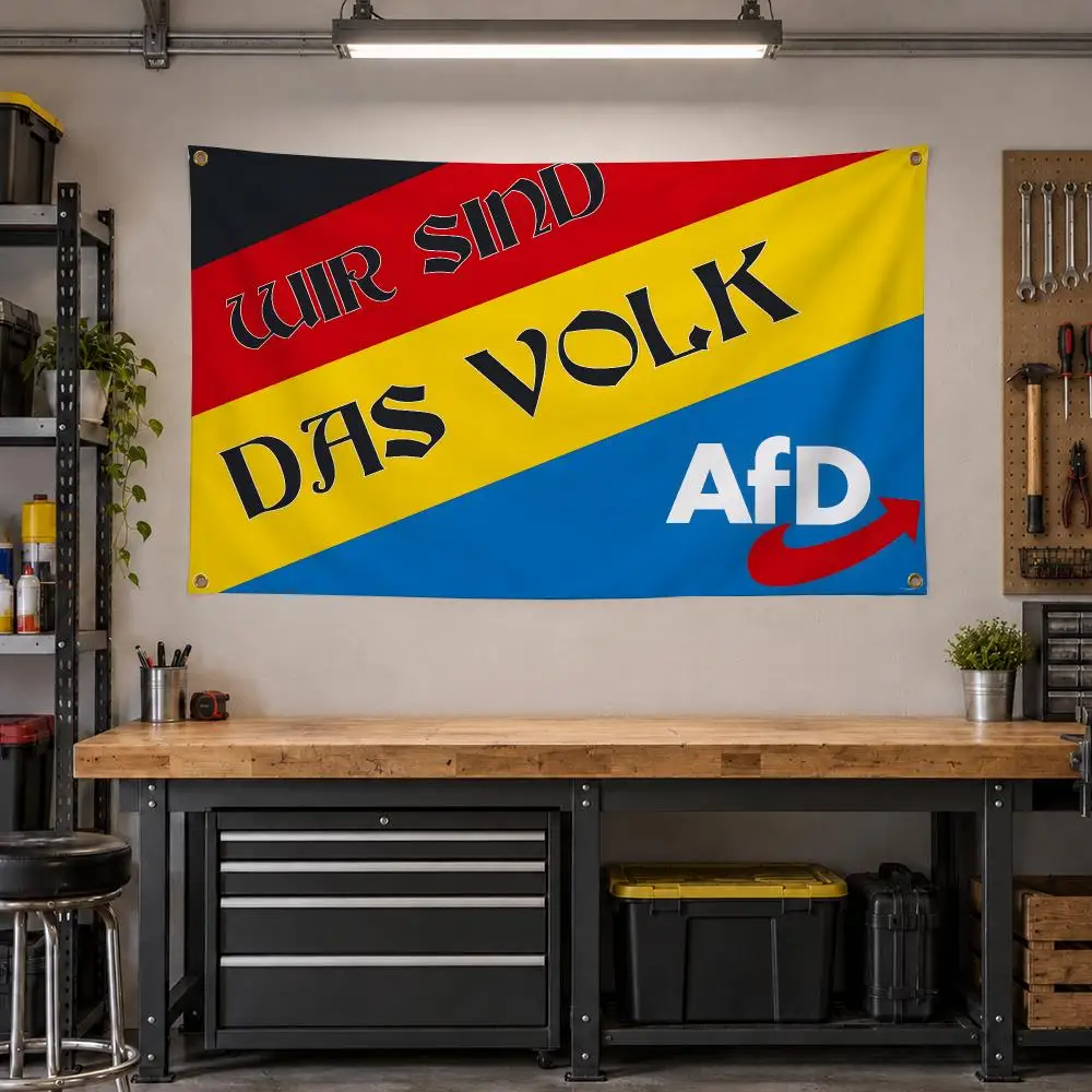 Politics Alternative AfD Germany Logo Flags Personalized Banner Flag Room Dorm Camping Picnic Garage Bar Outdoor Wall Decor