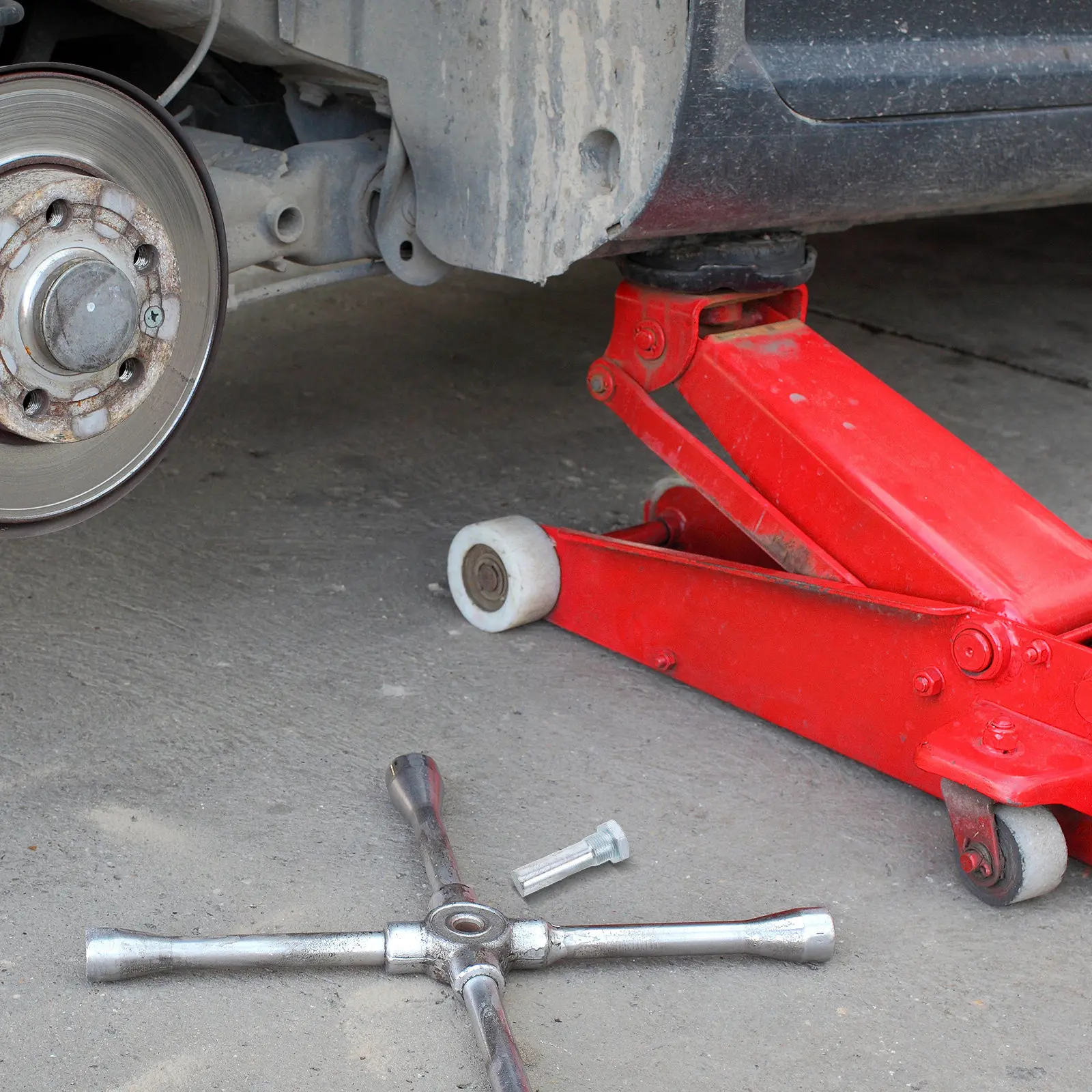 

1Set Alloy Horizontal Floor Jack Replacement Parts Set Saddle Screw Handle Bolt Jack Pole Lever Screw for Automotive Trailer