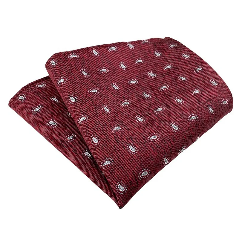 พิมพ์ Square Dot Pocket Square Man's ชุดผ้าพันคออุปกรณ์ตกแต่ง Kerchief ผู้ชายผ้าเช็ดหน้าผ้าพันคอสแควร์ Neckerchief ของขวัญ