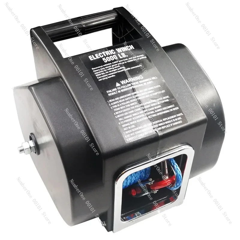 Cabrestante inalámbrico de 12V, 5000 libras, 500W, portátil, para SUV, barco, sistema de elevación de autorrescate marino
