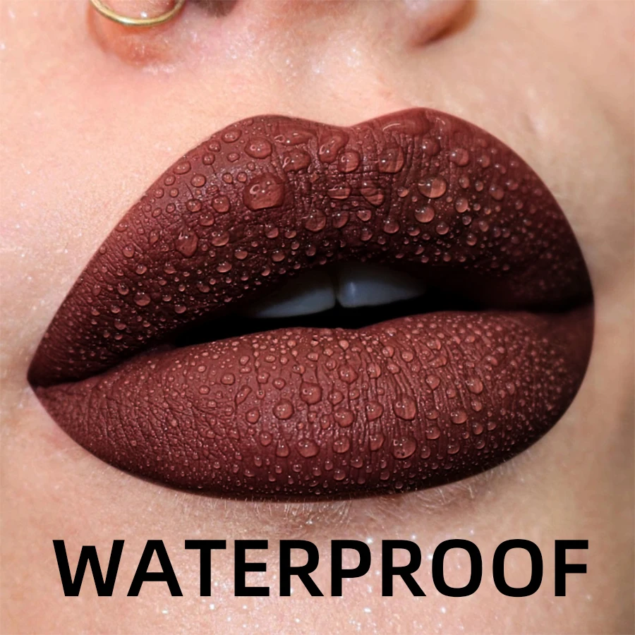 19 kleuren Matte Fluwelen Lipgloss Waterdichte Vloeibare Lipstick Naakt Zwarte Lippen tint Make-Up Lip Glazuur Cosmetica Rode Lip Stain Schoonheid