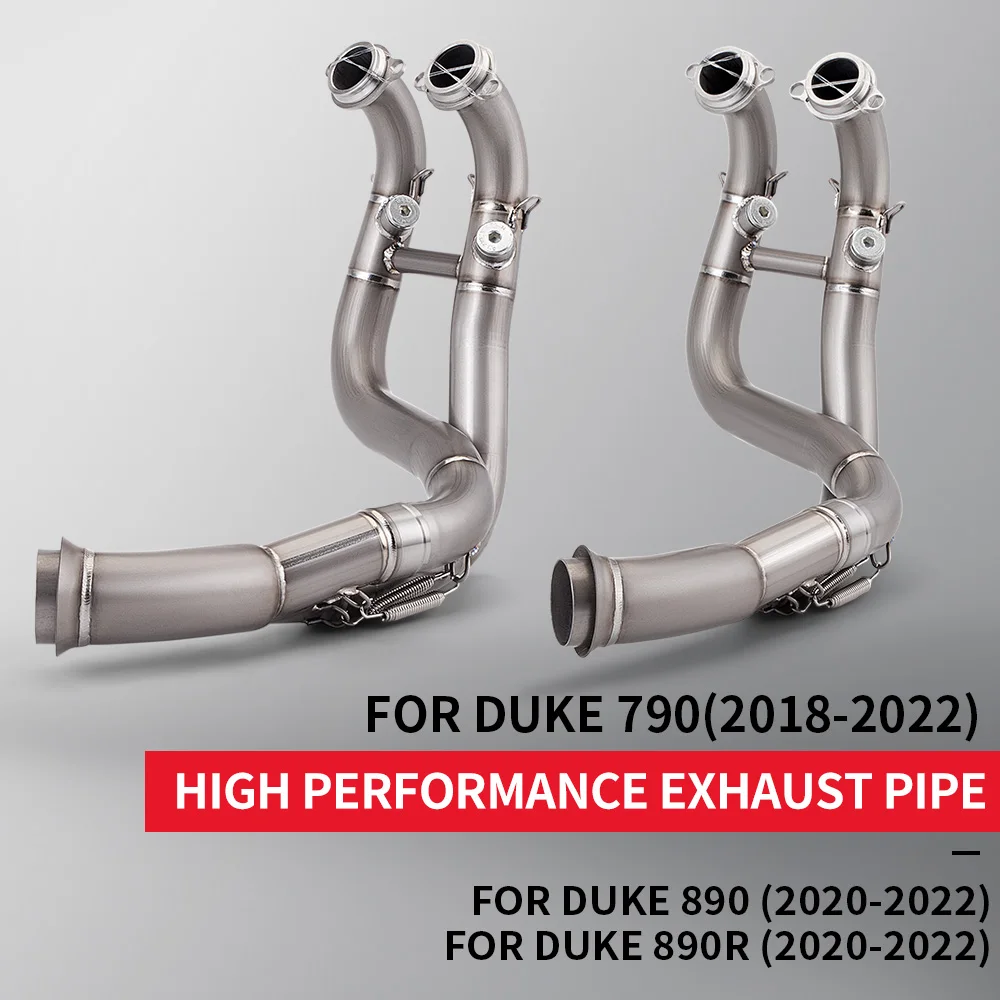 For duke 790 890 890R Motorcyclestainless steel titanium alloy ExhaustFront Link Pipe Modify Muffler Escape2018-2022 years