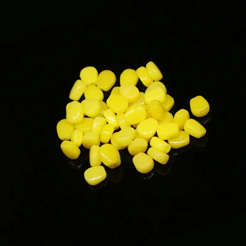 100pcs Silicone Corn Smell Soft Bait Floating Water Corn Carp Fishing Lures With the Cream Smell of Artificial Rubber Baits