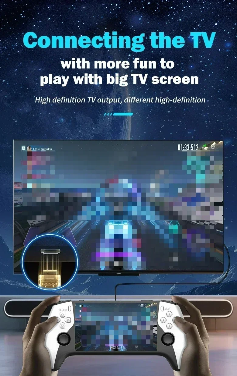 Retro Handheld Game Console Linux System 5 Inch Ips Screen Player_voghion.com