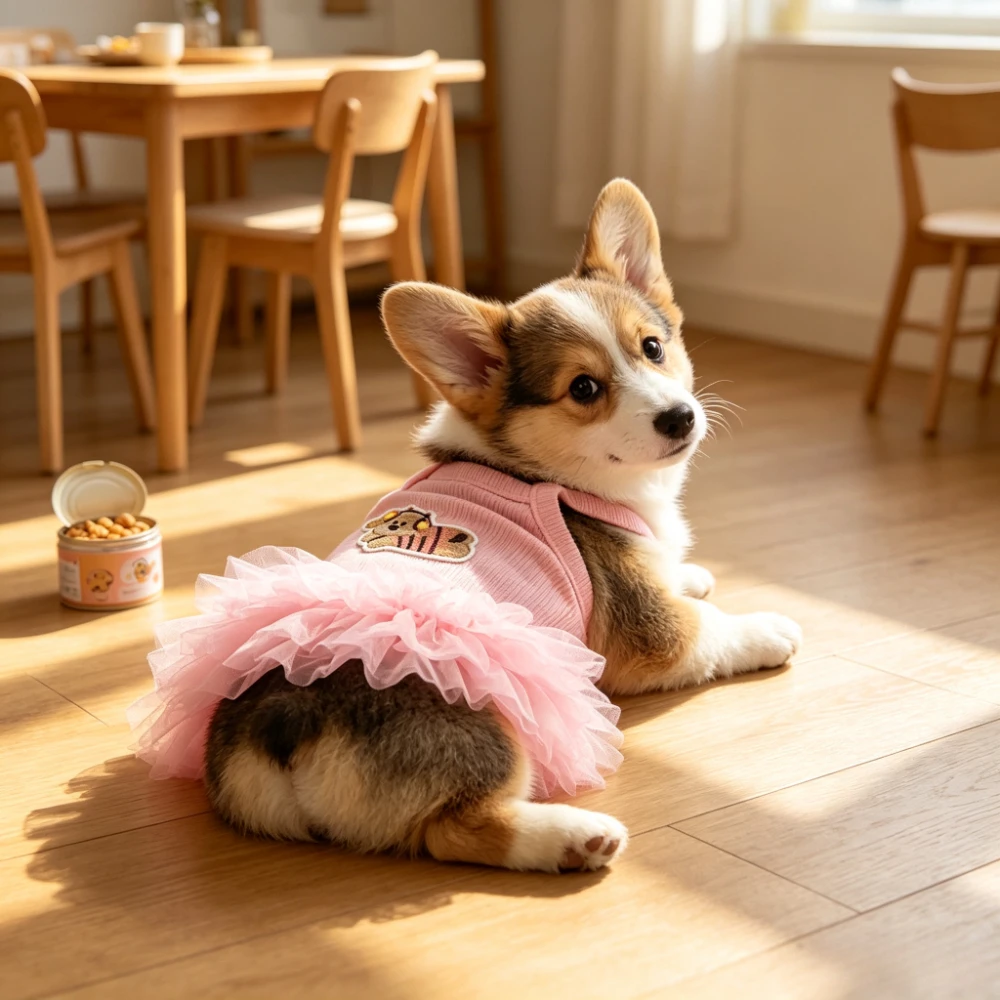Sleeveless Puffy Princess Dog Skirt Cute Pet Half Skirt Comfortable Fit Small Dogs Cats