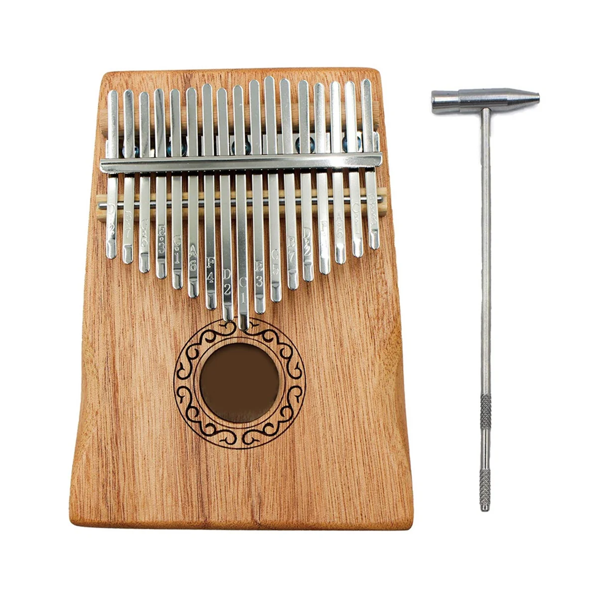 Kalimba Thumb Piano 17 Keys, Portable Mbira Finger Piano Gifts for Kids and Adults Beginners with Tuning Hammer