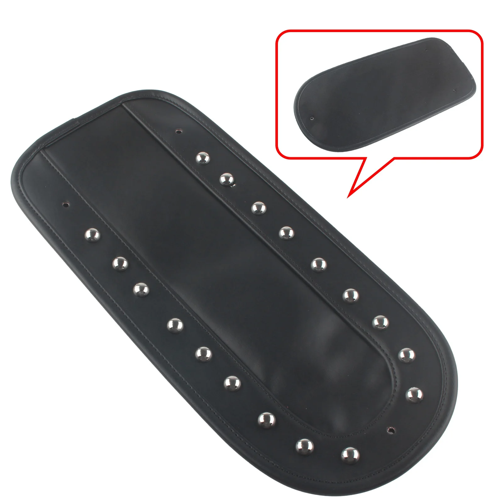 Sedile singolo con bavaglino parafango posteriore in pelle PU nera per moto per Harley Davidson FLSTC Softail Heritage Classic 2000-2017 FLST FLSTSI