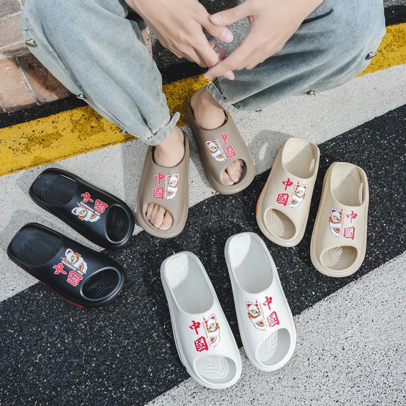 

Men's Flip-Flops, New Summer Style, Eva Thick-Soled, Non-Slip, Wear-Resistant Beach Sandals for Men, Casual Wear Outside