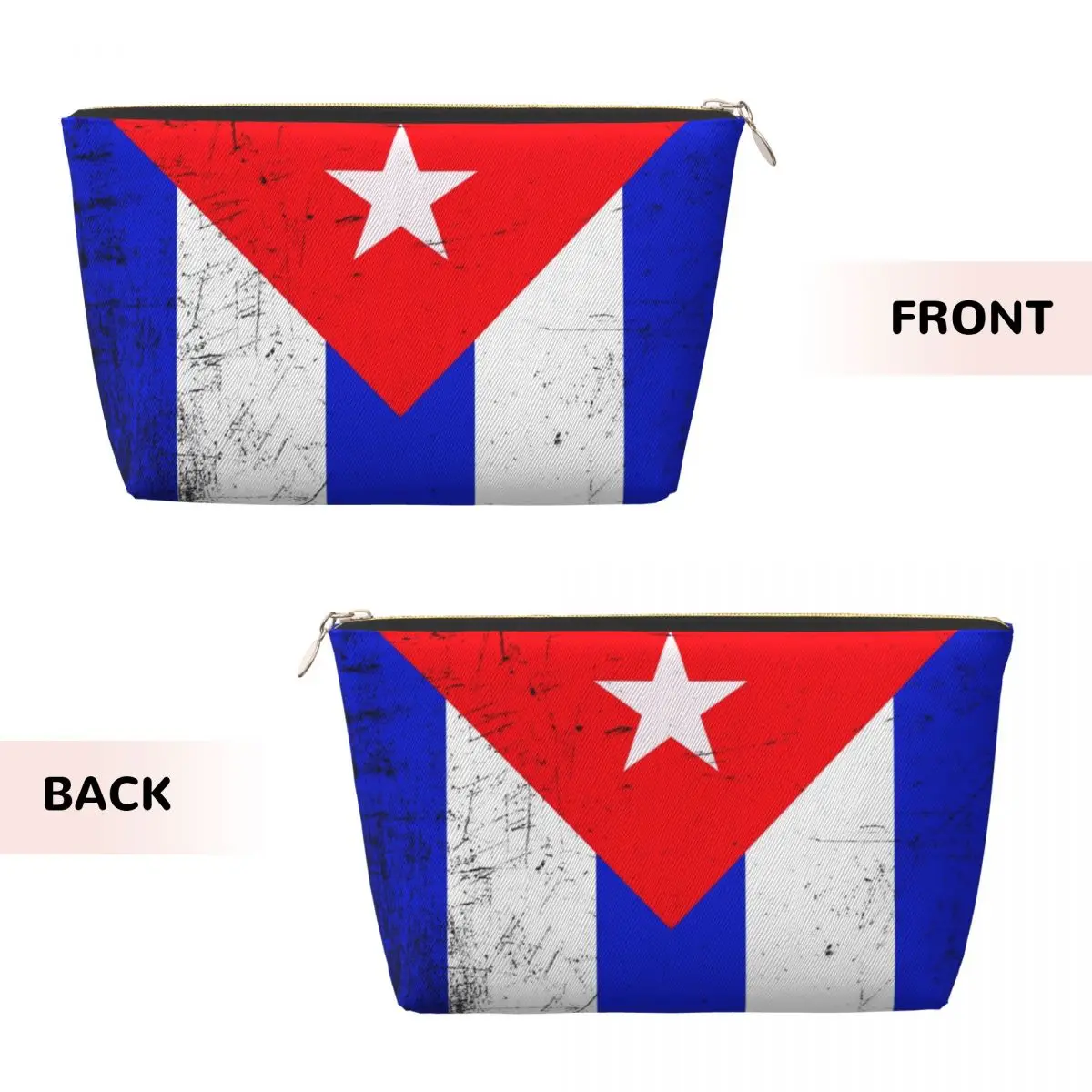 Custom Travel Vintage Cuba Flag Toiletry Bag Fashion Cuban Proud Cosmetic Makeup Organizer Women Beauty Storage Dopp Kit Box