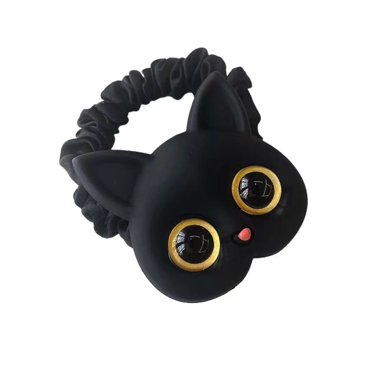 Cute Cartoon Cat Face Hairband Elastic Rabbit Cat Headband with Big Eyes for Women Children Girls Fashion Hair Accessories image 6
