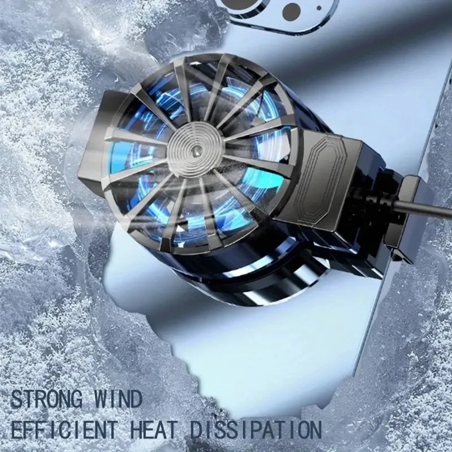 Portable Phone Cooler, Phone Fan Cooler, Device Temperature Control, Compact Design,