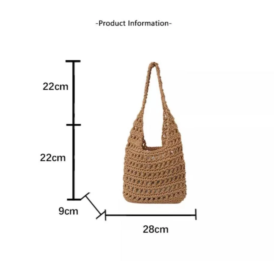 Bolsa de ombro de palha tecida feminina grande bolsa de praia de verão bolsa tote