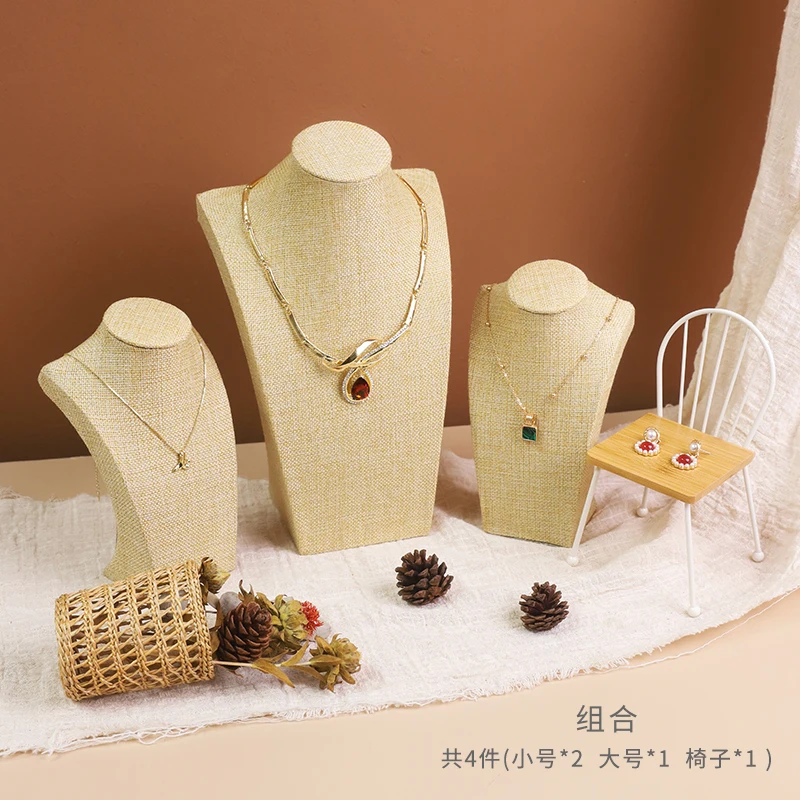 

Подставка для ювелирных изделий, роскошная портретная модель бюста на шею для подвесной стойки для ожерелья, реквизита для фотографий и органайзера для витрины магазина