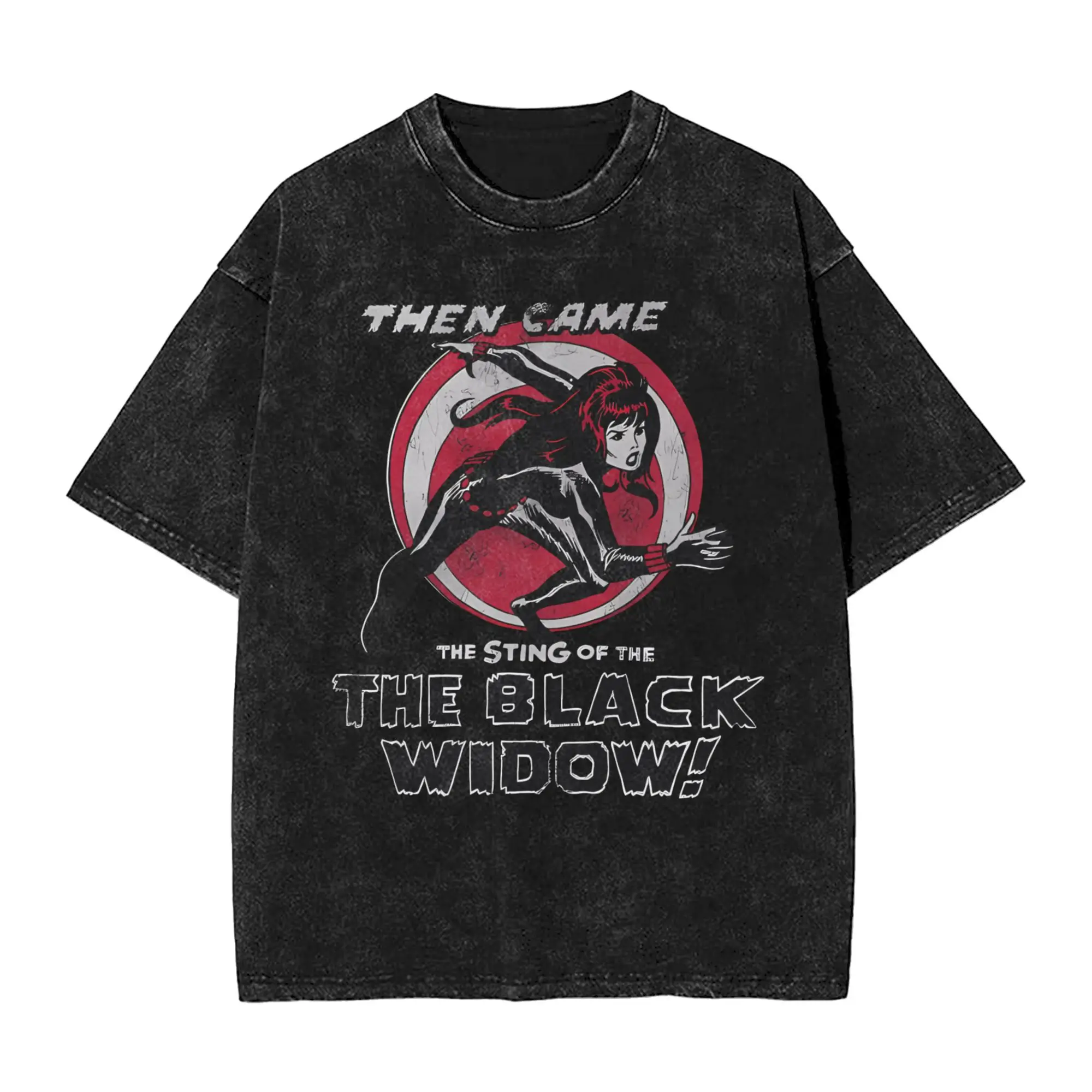 Then Came The Sting Of The Black Widow T Shirt  T Shirts Short-Sleeve Street Style Tops Beach Cotton O Neck Oversized Clothes