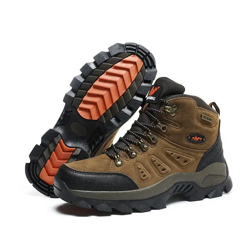 Outdoor Climbing Shoes Waterproof Non-Slip Tactical Boots Hiking Mountain Climbing Shoes Breathable Regular Height Men's Shoes
