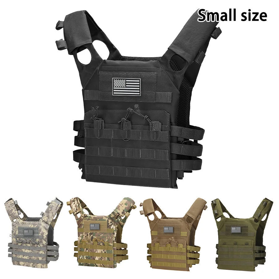 MOLLE outdoor training vest (including US flag emblem) with convenient expansion, lightweight and multifunctional JPC vest