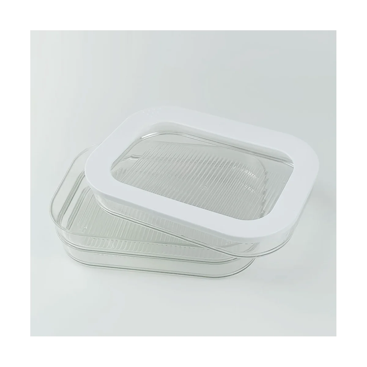 صندوق تخزين قطع اللحم بغطاء محكم الغلق ، غسالة صحون آمنة ، 3 طبقات هش ، 1.6 لتر