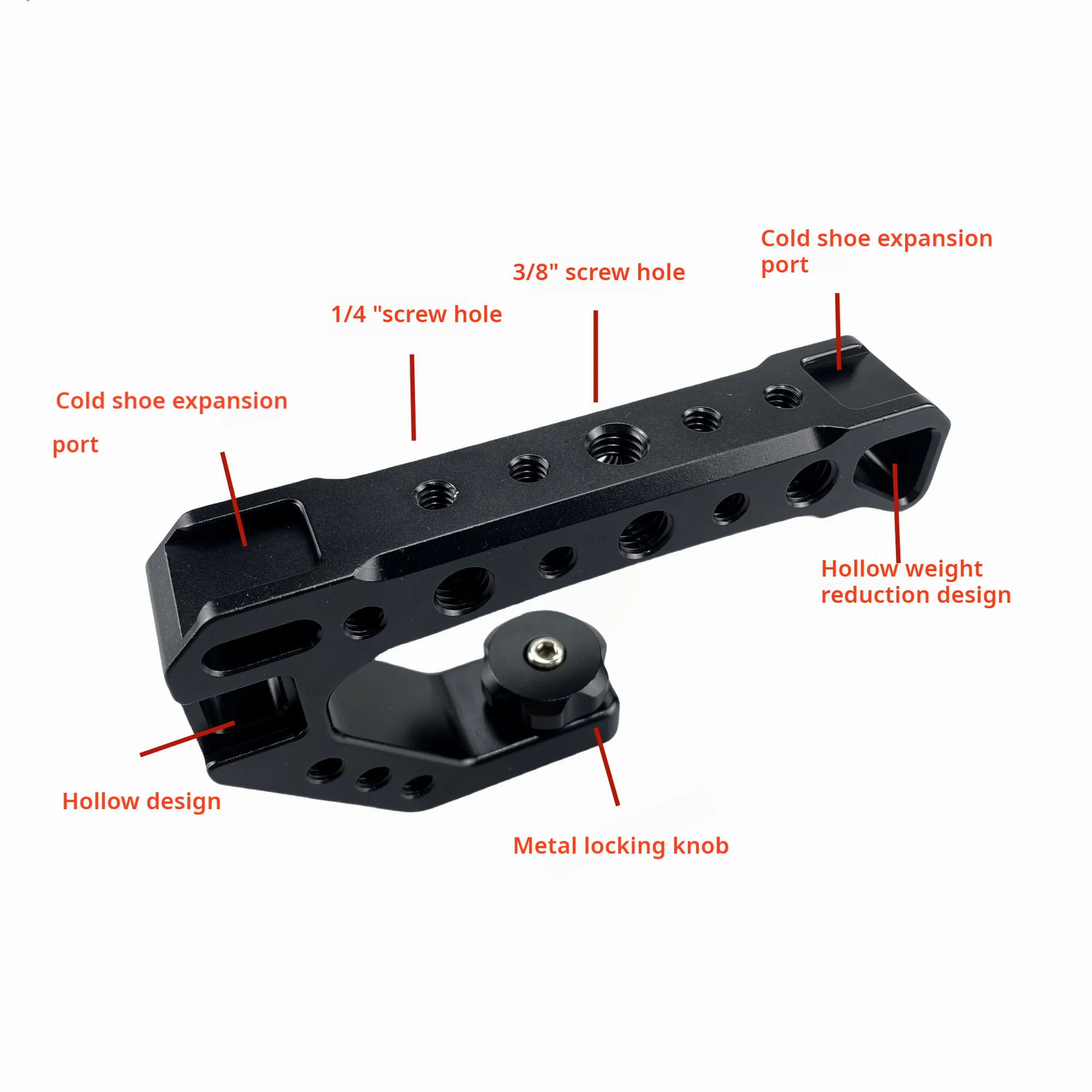 Universal DSLR Camera Rig Top Handle Camera Handgrip Arri Locating Screw Monitor Mic Rig Cold Shoe for Nikon Canon Sony DSLR