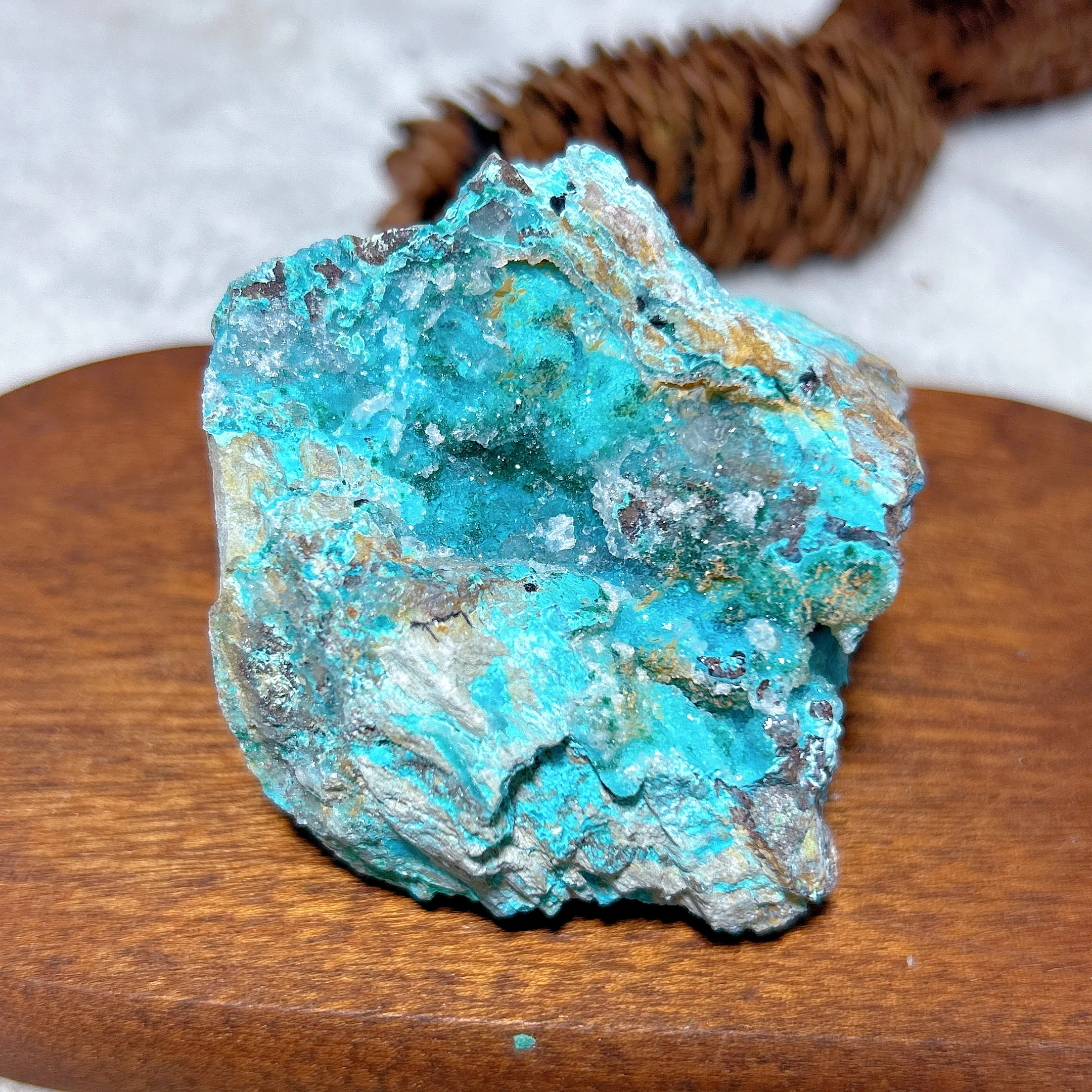 Healing Natural Crystals Chrysocolla Raw Stone Druzy Specimen Reiki Rainbow Home Decorations Mineral Energy Gift