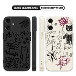 Y2K Cool Cat Fashion Case For Oppo Realme C65 C63 C55 C53 C35 C33 C30 C20 C21Y 13 11 10 9 9i 8 GT Neo2 Pro Plus 4G 5G Cover