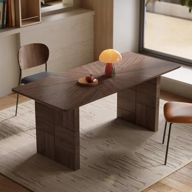 Luxury Stone Dining Table High Quality Midcentury Design Durable Hotel Villa Courtyard Dining Room Furniture 6 Seater