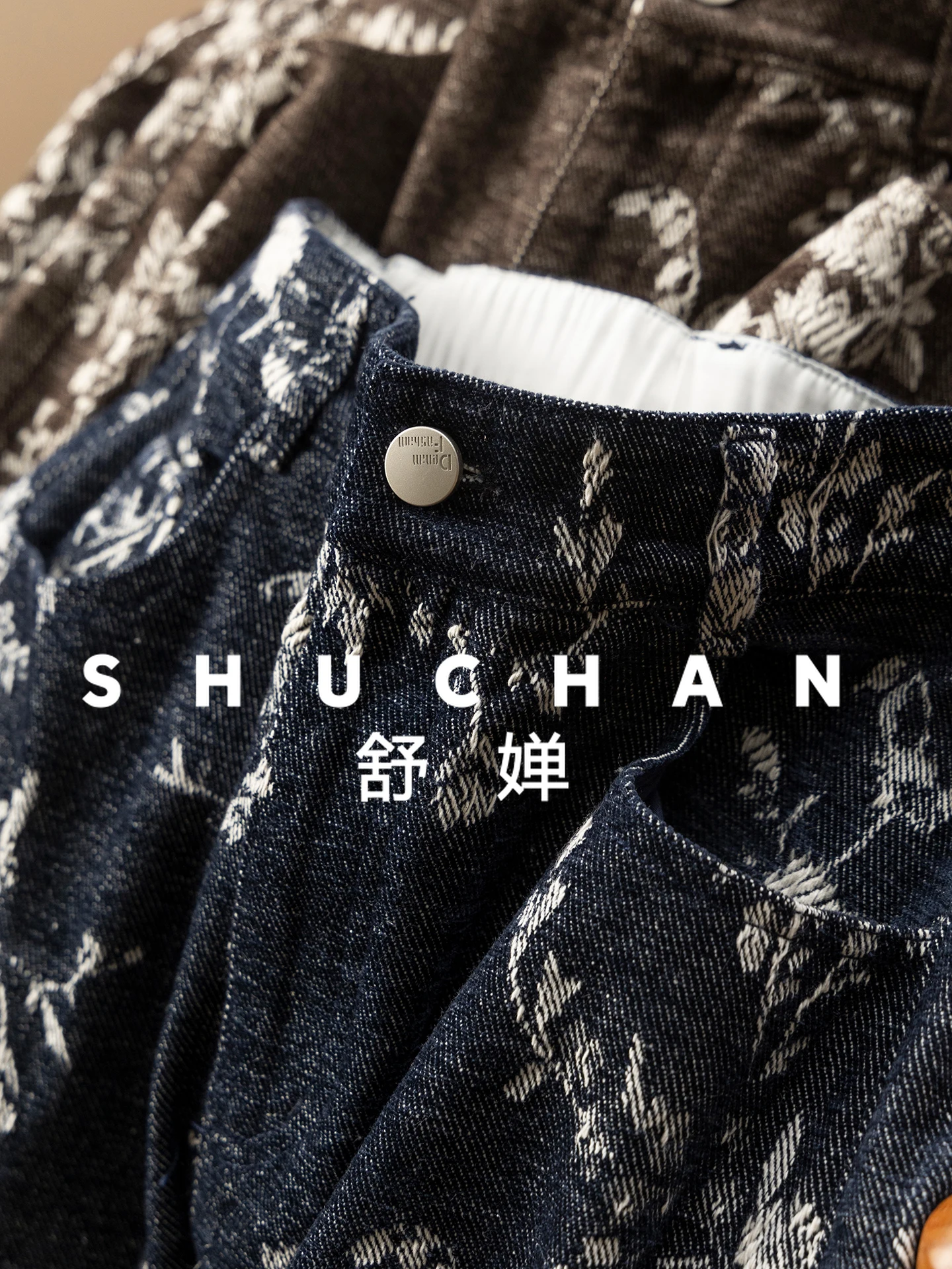 Beflockung Jacquard Hohe Taille Breite Bein Gerade Jeans frauen 40F3 Frauen Hohe Taille Jeans Pantalones Vaqueros Mujer