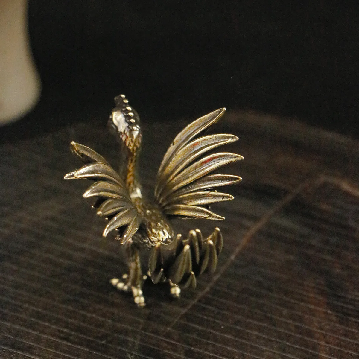 1/2Pcs Brass Divine Beast Suzaku Ornament Creative Quartet Ornament Craft
