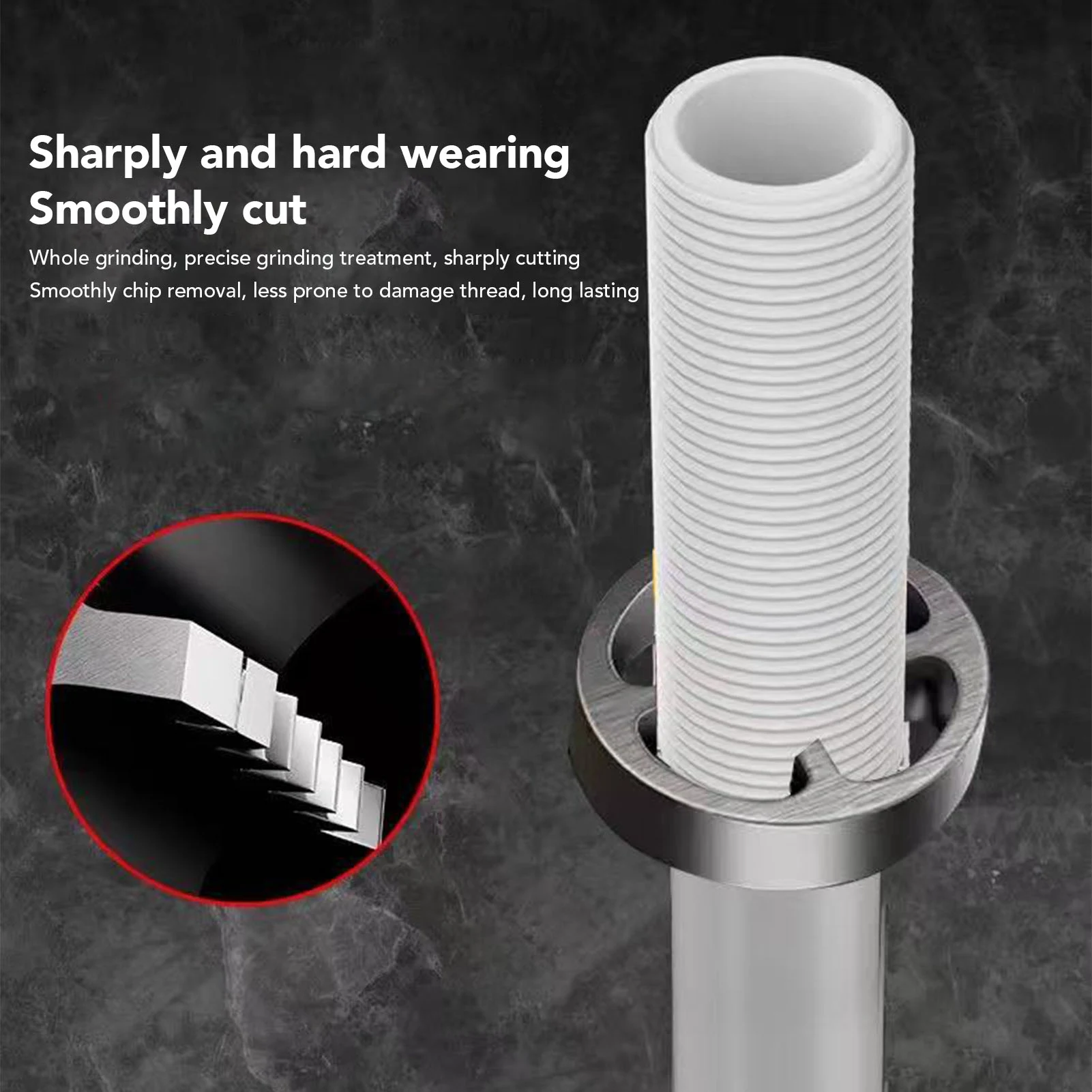 PVC Pipe Threader Kit 1/2in 3/4in 1in Sizes Electric Drill Compatible PVC Pipe Threading Tool PVC Thread Maker PVC Pipe Threader