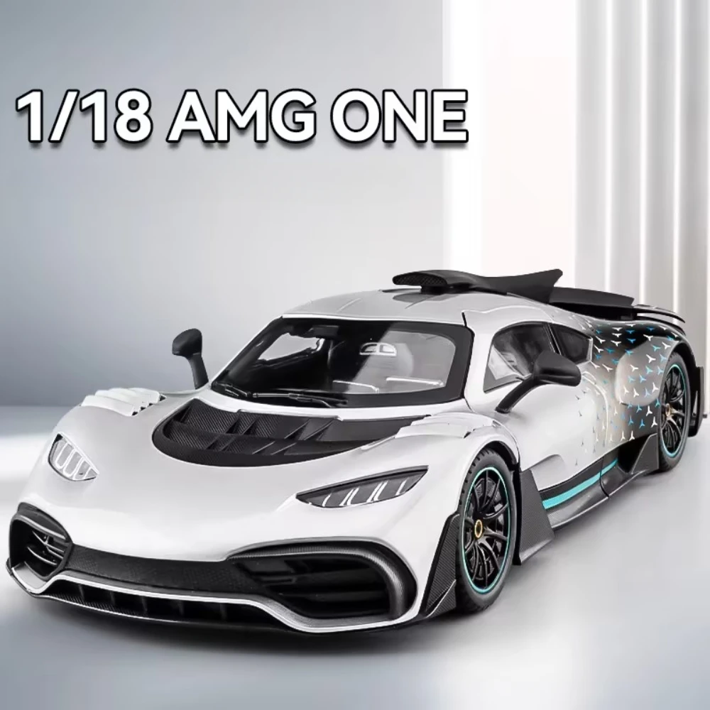 1:18 Benz AMG ONE Alloy Sports Car Diecast Model Toys Doors Opened with Sound Light Front Wheel Steering Vehice Adult Kids Gifts