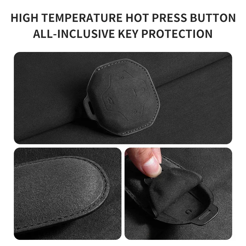 Suede Car Key Case Cover for Chery Jetour To Genesis Traveller T2 X90 X70 X95  DASHING X-1 Plus DTC L9 Car Key Shell Keychain