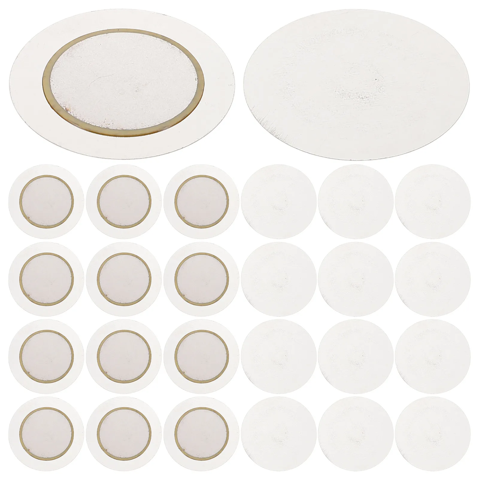 30Pcs Piezo Buzzer Piezoelectric Disc Diaphragm Disc for Electronic Drums Touch Sensors Buzzers Guitars Low Power High