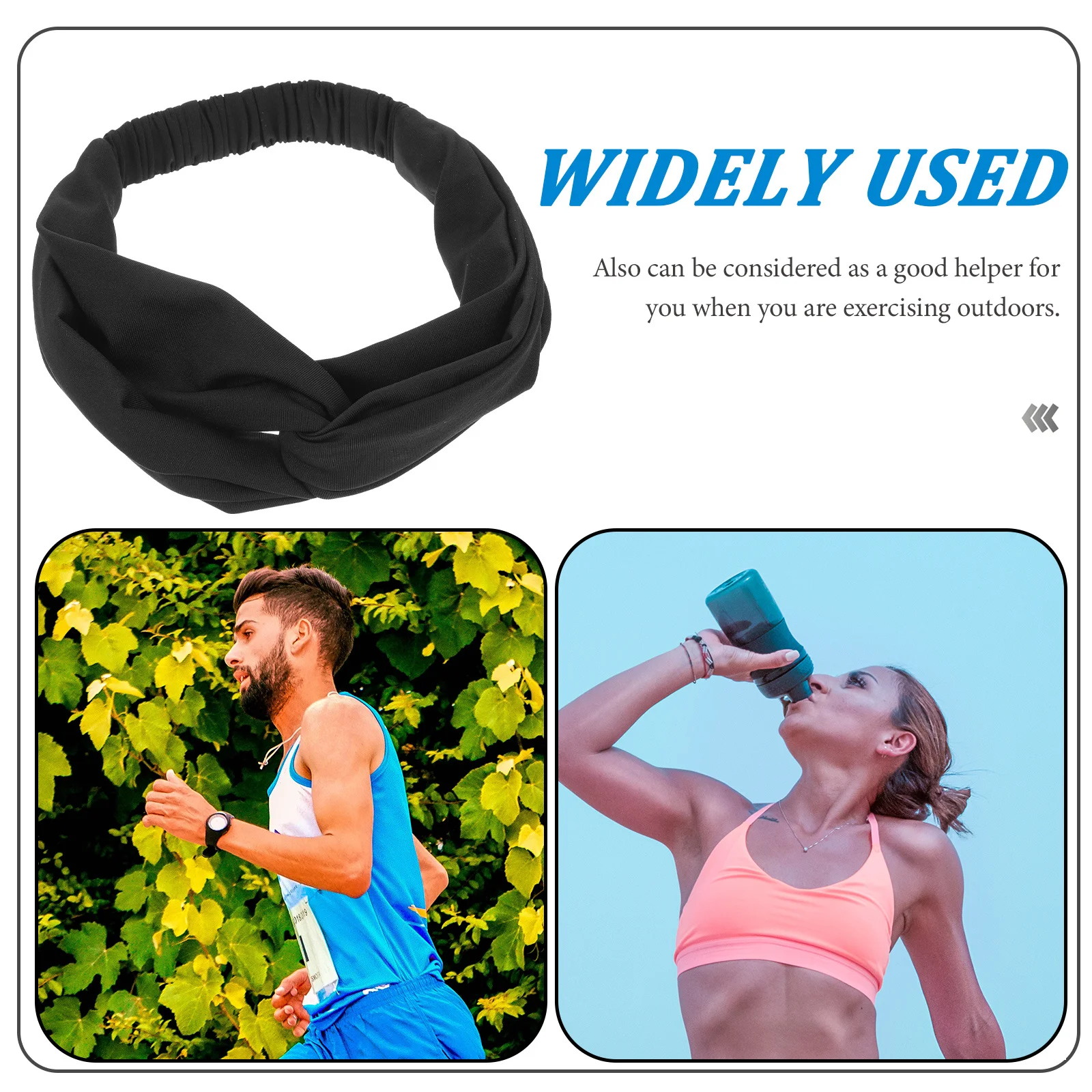 

Sports Headband Sweat Band for Women Men Fast Drying Workout Hair Band Flexible Lightweight Running Yoga Headwear Convenient