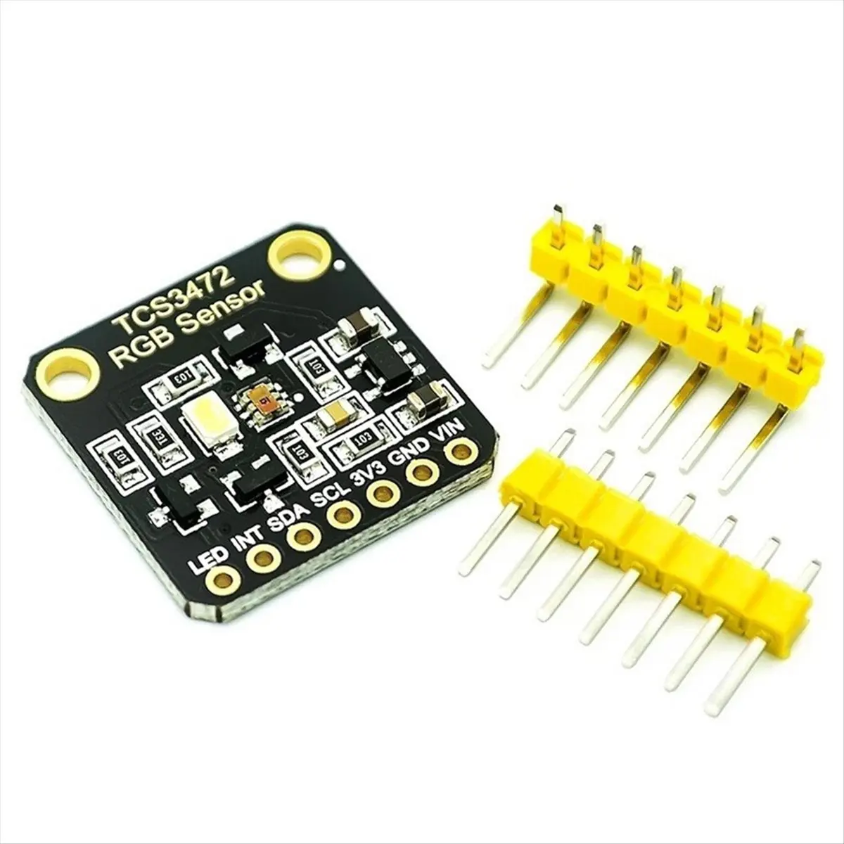 (A01R) Capteur de couleur TCS34725, module de reconnaissance de capteur RGB TCS3472, carte de développement RGB IIC pour STM32, double trou