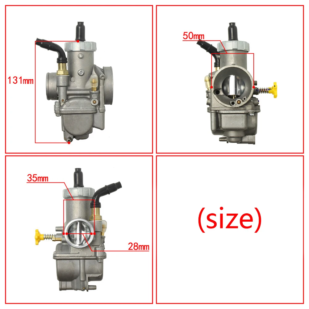1pcs PE28 Carburetor 28mm Metal Hand Choke For Honda CR80 CR85 KX80 KX100 Motorcycle Engine Fuel System Accessories