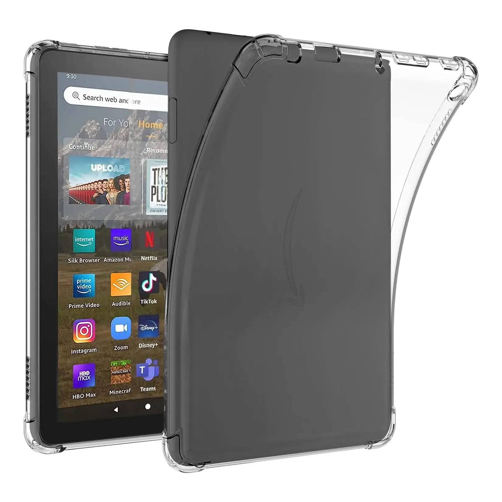 Clear Case for Amazon Kindle Fire HD 8 / 8 Plus (12th Generation 2022 Released)  8 inch Shockproof Lightweight Soft TPU Cover