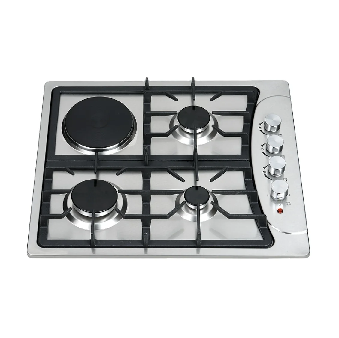 موقد غاز مدمج بأربعة شعلات الأكثر مبيعًا لعام 2025 - موقد كهربائي وغاز هجين مع موقد مطبخ احترافي