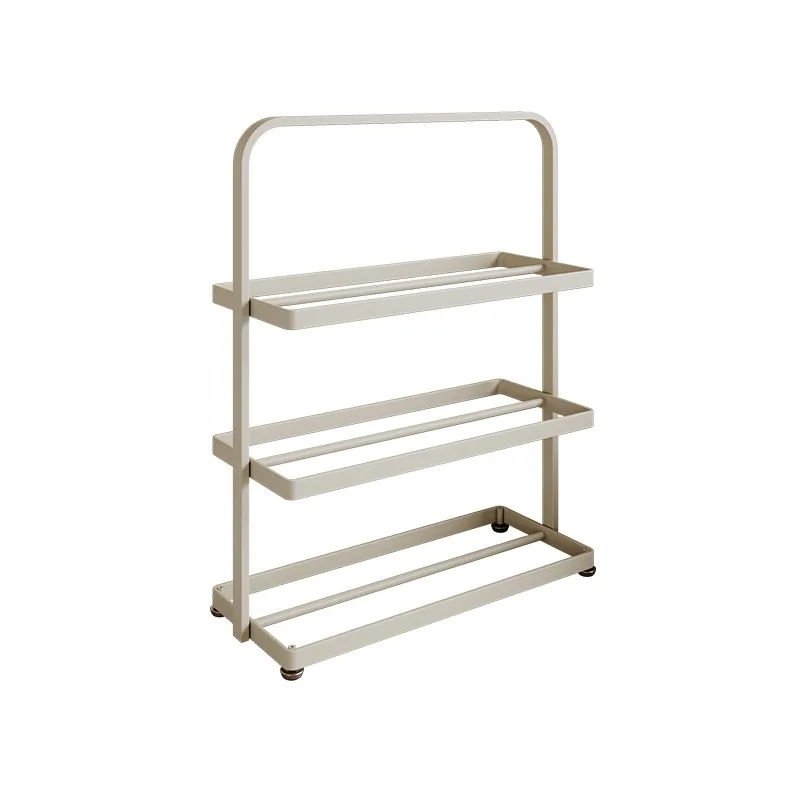 

Shoe rack home door multi-layer against the wall does not take up space Simple Internet celebrity shoe storage rack Cream wind i