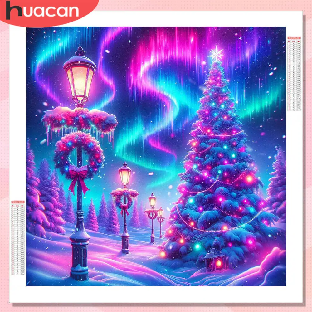 HUACAN Diamant Malerei Weihnachtsbaum Winter Landschaft Komplette Kits Wand Dekor Diamant Stickerei Strasssteine