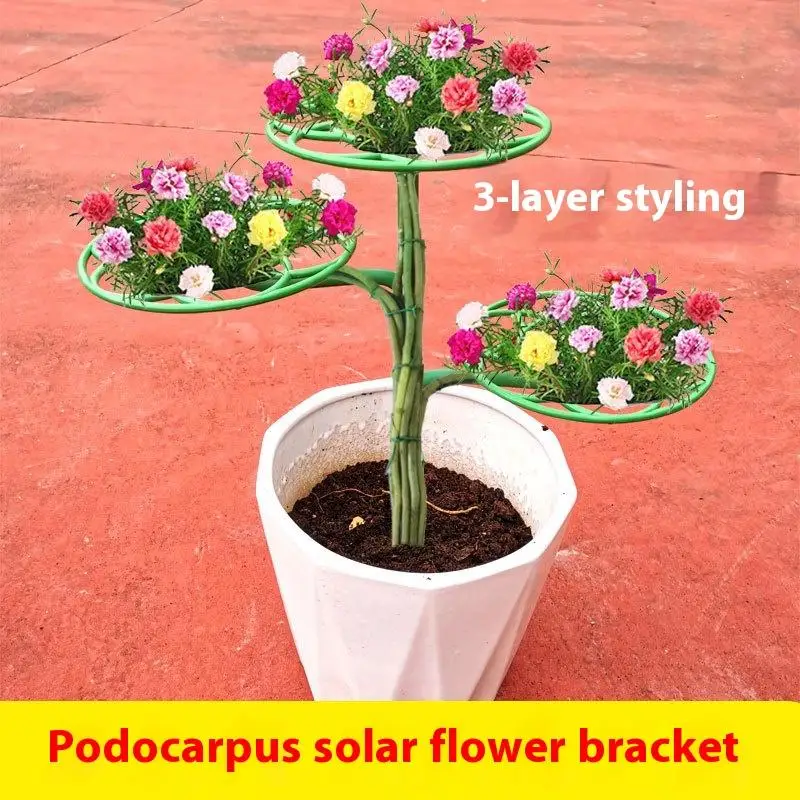 2/3 Layers Sunflower Flower Support Stand Plant Support Rack For Climbing And Grafting Garden Stake