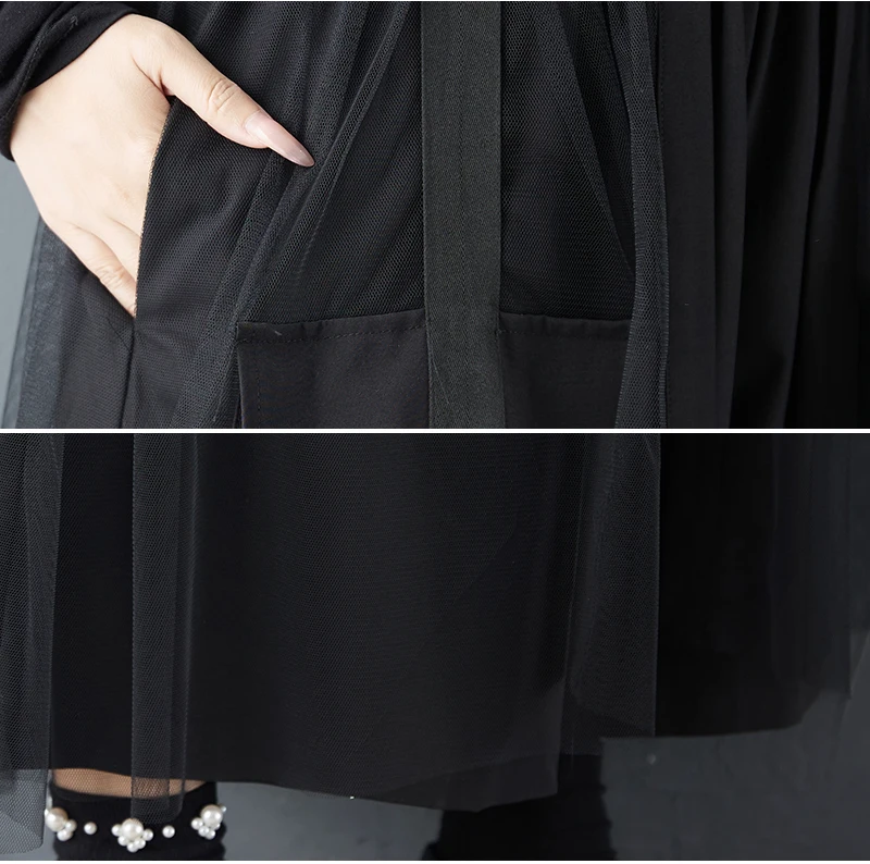 Patchwork Mesh Green Vintage High Waist Wide Leg Pants Women New Spring Autumn Casual Loose Trousers Fashion Streetwear 2026