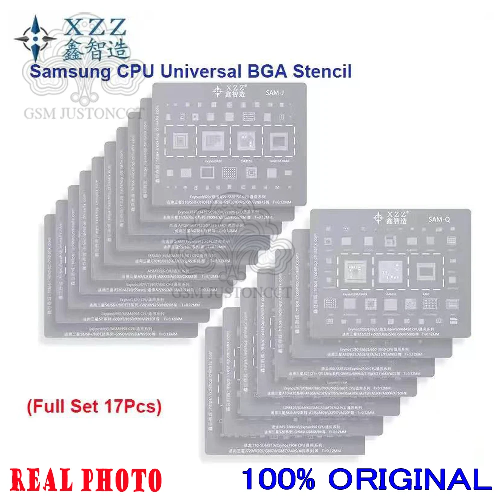 XZZ For Samsung Galaxy Note A/J Phone Motherboard BGA Reballing Stencil CPU IC Chip Repair Rework Tin Planting Solder Steel Mesh